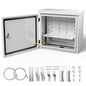 Steel Electrical Box, 16"x16"x6" Steel Enclosure, IP67 Waterproof & Rust-Resistant, Outdoor/Indoor Electrical Junction Box with Mounting Plate for Wall/Pole Mount