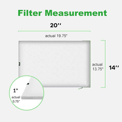 REair 14x20x1 Air filter Pro Kit, Washable and Reusable Air Filter 14x20x1 for AC HVAC Furnace, MERV 8 Air Filters Machine Washable & Dryer Friendly, AC Furnace Air Filter, Include 2 Filters&1 Frame