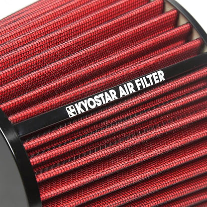 Universal 3/3.5/4" (75/89/100mm) High-Flow Air Filter, Reusable Cone Cold Air Intake, High Performance, Clamp-On Car High Flow Air Kit, Flange Diameter: 3/3.5/4 Inch, Height: 10 Inch, RED
