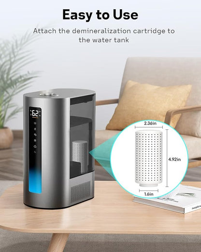 Leemone 4-Pack Humidifier Demineralization Cartridge Compatible with Dreo Humidifiers HM512S/713/713S/717S, # DR-HPA017 Cartridge Prevent Mineral Build-up, Filter Hard Water, Eliminate White Dust
