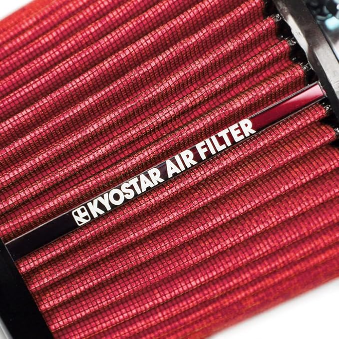 Universal 3" 76mm High-Flow Air Filter, Reusable Cone Cold Air Intake, High Performance, Washable, Clamp-On Car High Flow Dry Air Kit, Flange Diameter: 3 Inch, Filter Height: 6.4 Inch, Green