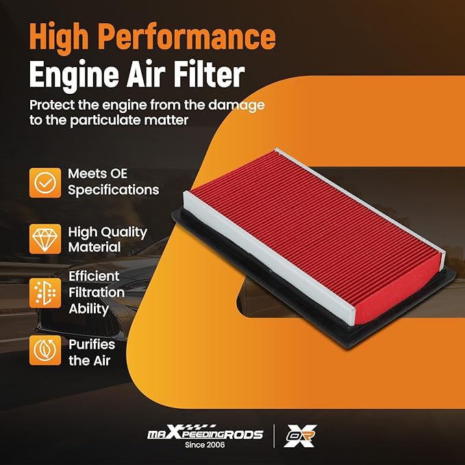maXpeedingrods CA10234 Engine Air Filter Fits for INFINITI Q50 V6 3.5L/3.7L, for Nissan Cube, NV200, Versa 2007-2011, Replacement for PA5669, 16546-ED500