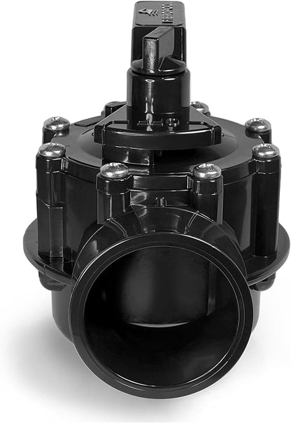 Fibropool Swimming Pool Inline Diverter Valve - 1 1/2 Inch-2 Way Posi-Seal & Non Lube Replacement Valve for Pools & Spas Posi-Close Slip Valve, PTFE Seal, CPVC Body, Heaters,Chlorine &Salt Systems