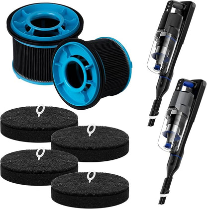 Replacement HEPA Filters for Bissell PowerClean Cordless Vacuum 4039, 4241, 4052, 4026, 4137, 4031, 4051, 4205, 2 HEPA Filters, 4 Foam and 4 Pleated Pre-Motor Filters