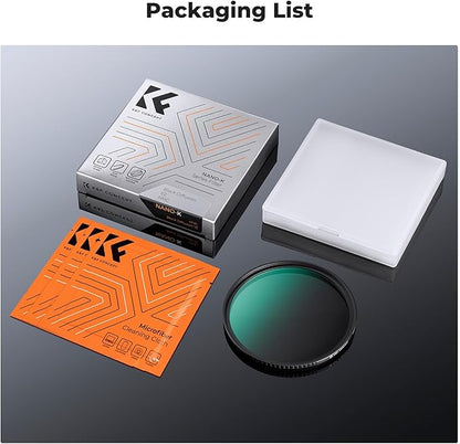 K&F CONCEPT 55mm Black Diffusion 1/2 Filter Mist Cinematic Effect Filter with 18 Multi-Layer Coatings for Video/Vlog/Portrait Photography (K-Series)