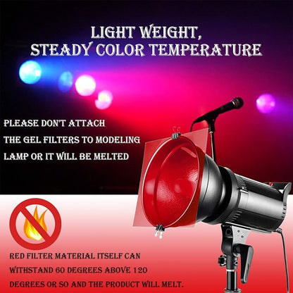 Sakolla 10Pcs Christmas Gel Filter, Red & Green Transparent Film 8.5 x 11 Inches Colored Overlays Correction Lighting Gels Plastic Sheets for Christmas Outdoor Landscape, Reading