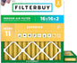 Filterbuy 16x16x2 Air Filter MERV 11 Superior Pet & Allergy Defense (2-Pack), Electrostatic Pleated HVAC AC Furnace Filters Replacement, Made in USA (Actual Size: 15.50 x 15.50 x 1.75)