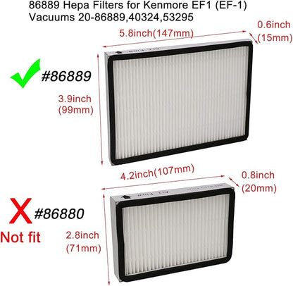 EZ SPARES 3 PCS Compatible with Kenmore EF1 (EF-1) Exhaust Vacuum Filter Compares to 86889 HEPA Filter HEPA Filter Great for Homes …