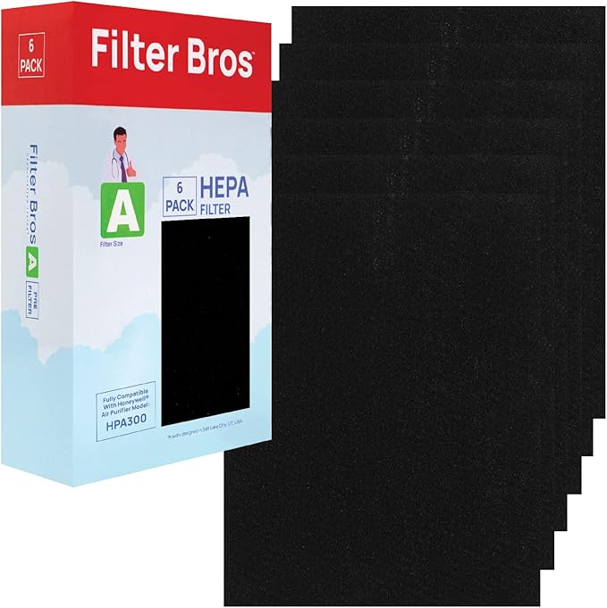 Filter Bros HRF-A300 6 Activated Carbon Replacement Fits Honeywell HPA300 Series