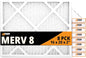 Tiger Tough 16x20x2 Air Filter MERV 8 MPR 600-800, High-Performance Pleated HVAC AC Furnace Filter Replacement for Home, 8-Pack