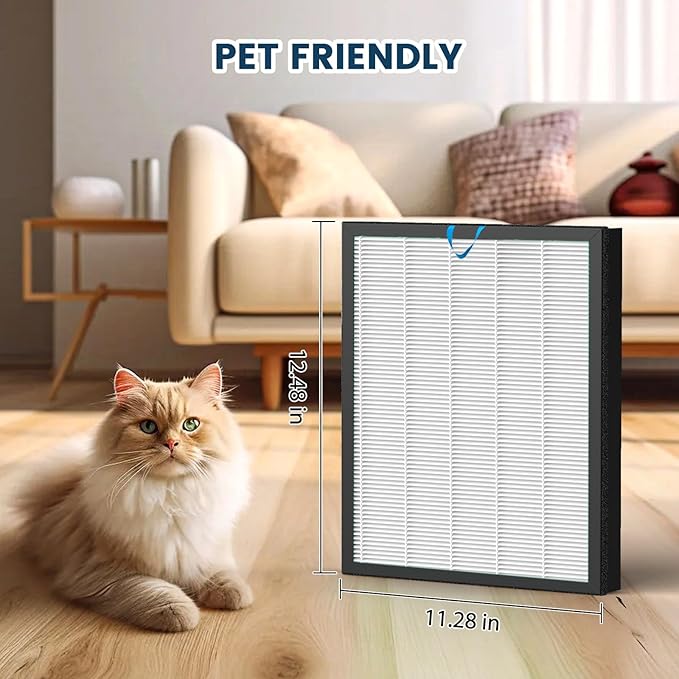 Vital 100S-P Replacement Filter Compatible with LEVOIT Vital 100S and Vital 100S-P Air Purifier, 3-in-1 H13 Grade True HEPA, High-Efficiency Activated Carbon Filter, Vital 100S-RF, 2 Pack White