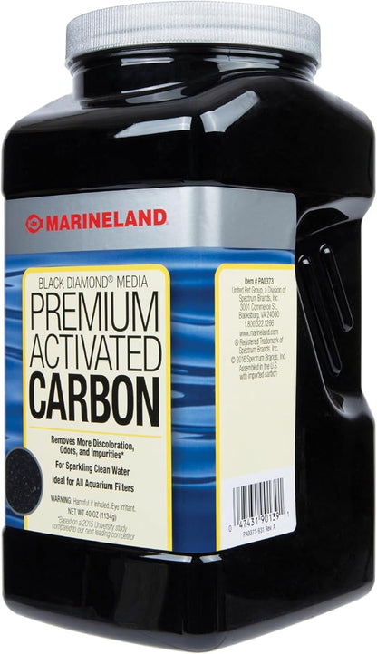 Marineland Black Diamond Premium Activated Carbon, Filter Media for Aquariums, 40 Ounces