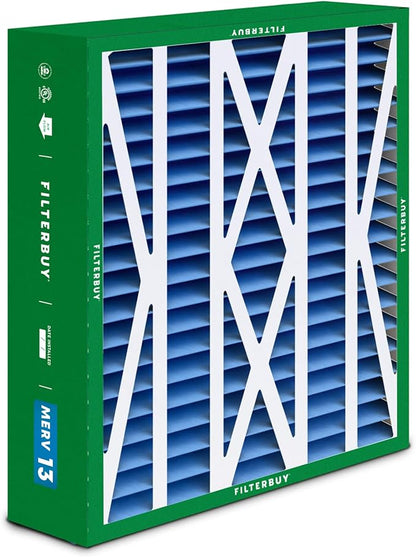 Filterbuy 20x23x5 Air Filter MERV 13 Optimal Smoke & Allergy Defense (1-Pack), Pleated HVAC AC Furnace Filters for Bryant, Carrier, BDP, Day & Night, and Payne (Actual Size: 19.81 x 22.56 x 4.25)