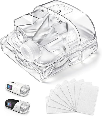 Water Chamber for AirSense 11 with CPAP Filters, 24 Packs Filters Perfect Fit and Seal Water Tank Compatible with AirSense 11 & AirCurve 11 Machines, Reliable CPAP S11 Supplies