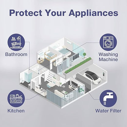 SimPure Whole House Water Filter System, 2 Stages Clear Home Water Pre-Filtration with Carbon and Sediment Filters, Reduce Odor, Chlorine, Taste, Iron, 1" NPT Brass Port, BPA Free(DB10C-2)