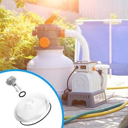 Pool Leaf Trap Cover Lid – Sand Filter Replacement Kit | Leaf Catcher Filtration Cap for Specific Model Pumps Repair Part Not Compatible with 14 or 16 Inch Equipment Pool Cleaning Accessory