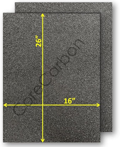 Foam Furnace Door Filter for Mobile, Manufactured and Modular Homes 16x26x.25 (2-Pack)