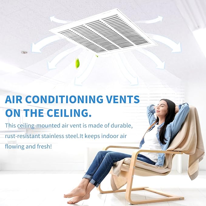 30x20 Return Air Grille [Duct Opening Size],Return Air Vent Cover for Wall Or Ceiling,Steel Return Air Filter Grilles Removable Face/Door for 1 Inch Filters (30"W x 20"H [Duct Opening])