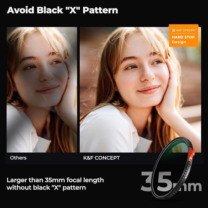 K&F CONCEPT 95mm Black Diffusion Mist Effect 1/4 & Variable ND2-32(1-5 Stops) & Circular Polarizing Filter CPL-in 1 HD Lens Filter with 28 Multi-Coatings for Camera Lenses (Nano-X Series)