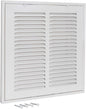 EZ-FLO 10 x 10 Inch (Duct Opening) Return Air Vent Cover for Wall or Ceiling, Solid Steel Return Air Filter Grille, HVAC Vent Cover, White, 61657