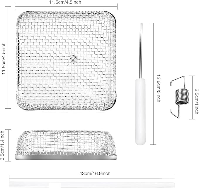 SVNR 1 Pack Flying Insect Screen for RV Refrigerator Vents, 4.5" x 4.5" x 1.4", Camper RV Furnace Vent Screen Accessories.