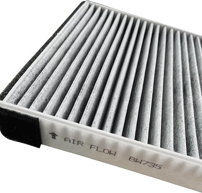 BW735 Premium Cabin Air Filter for Equus (11-16), Santa Fe (19-20), Genesis G70 (20-22), G80 G90 GV70 (2022), GV80 (21-22), Stinger (18-22), Telluride (20-22), K900 Carbon