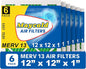 Maycold MERV 13 12x12x1 Air Filter (6-Pack), High-Efficiency Pleated AC & Furnace Filters, Actual Size: 11.70” x11.70” x 0.75”, Individually Wrapped in Plastic