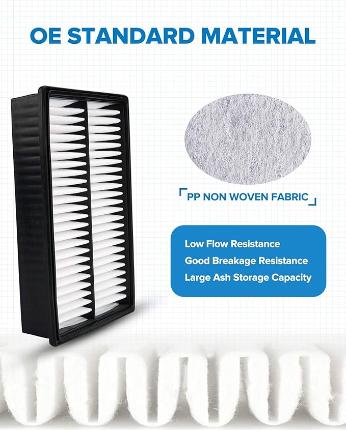 PHILTOP Engine Air Filter CA9898 Replacement for Mazda 3 2004-2013, 3 Sport 2009-2013, Mazda 5 2006-2010, 2012-2017, 2.0L 2.3L 2.5L, Rigid Panel