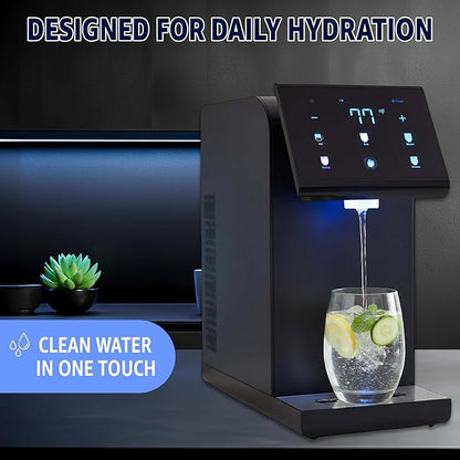 Ultra Instant Hot & Cold Water Dispenser - Bottleless Water Dispenser Countertop, Full Installation Kit, Quiet Multi-Stage Filtration + UV Sterilization - Black