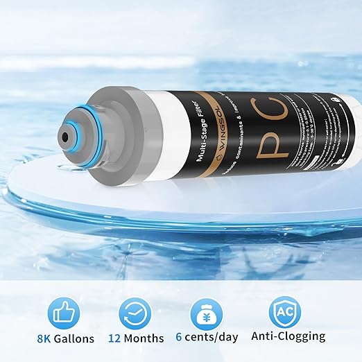 Water Filter for Sink Faucet，with Anti-Clogged Tech, NSF/ANSI 42 & 53 Certified to Reduce PFAS, Chlorine, Lead, Sediment, Bad Taste, Easy Direct Connect Installation,Water Filter for Sink