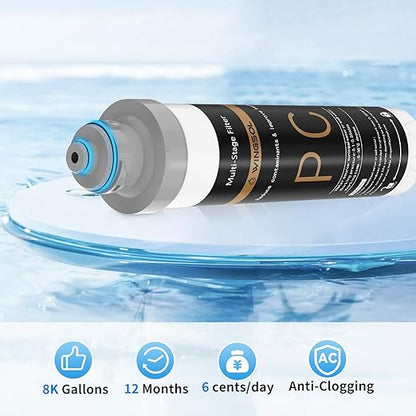 Water Filter for Sink Faucet，with Anti-Clogged Tech, NSF/ANSI 42 & 53 Certified to Reduce PFAS, Chlorine, Lead, Sediment, Bad Taste, Easy Direct Connect Installation,Water Filter for Sink