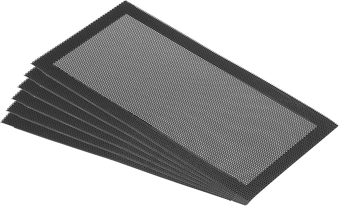 PATIKIL 4"x8" Magnetic Vent Cover, 6 Pack Floor Wall Air Registers Cover Strong Magnet Vent Screen Mesh for Blocking Hair Dust Debris, Black