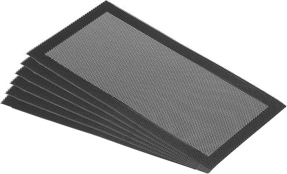 PATIKIL 4"x8" Magnetic Vent Cover, 6 Pack Floor Wall Air Registers Cover Strong Magnet Vent Screen Mesh for Blocking Hair Dust Debris, Black
