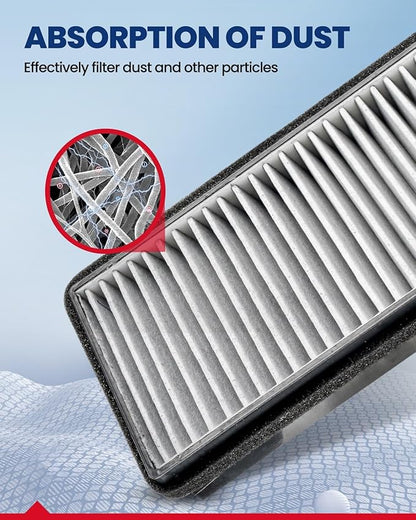 KAX Cabin Air Filter, CF10136 Replacement for Silhouette, Relay, Montana, Aztek, Venture, Uplander, Terraza, Rendezvous, w/Activated Carbon Passenger Compartment Air Filter, Fits Like OEM