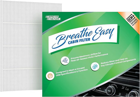 Spearhead OEM+ Particulate Breathe Easy Cabin Filter | Fits Various 2013-23 Ford/Lincoln Like OEM | Provides Max Airflow & Enhanced Performance (BE-775P)