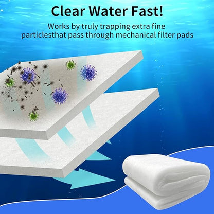 Aquarium Filter Floss 12"x72"x1" Thick Multi-Layer Filter Floss for Fish Tank, Polishing Aquarium Filter Pad, for Crystal Clear Water, Media Roll Cut to Size