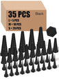 Hydraulic Oil Service Plugs Large Medium Small Sizes Multi Pack Rubber Drip Proof Hose Plugs Industrial Hydraulic Kit for Irrigation, 3 Sizes (35 Pcs,Black)