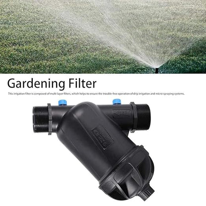 Gardening Filter Irrigation Filter Y Type Mesh Drip Irrigation Filtration Equipment for Greenhouse Agricultural Farm Garden Plastic MNPT 2in DN50 120mesh (Small)