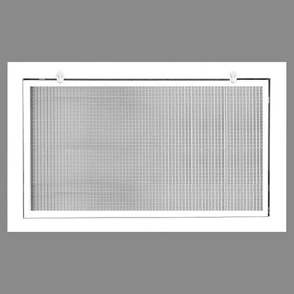 HVAC Premium 30" x 18" Cube Core Eggcrate Return Air Filter Grille for 1" Filter - Aluminum - White [Outer Dimensions: 32.5" x 20.5]