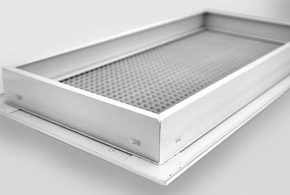 12" x 24" Cube Core Eggcrate Return Air Filter Grille for 1" Filter - Aluminum - White [Outer Dimensions: 14.5" x 26.5]