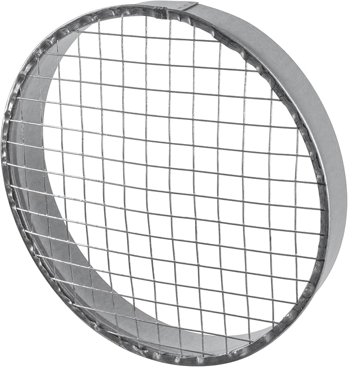 Repa Market 8 x 8 Inch Duct Cover – Galvanized Steel Round Duct Cap with Mesh Screen – HVAC Exhaust or Intake Vent – Exterior Pipe Air Outlet – Spiral Ventilation Ducting Metal End Plug