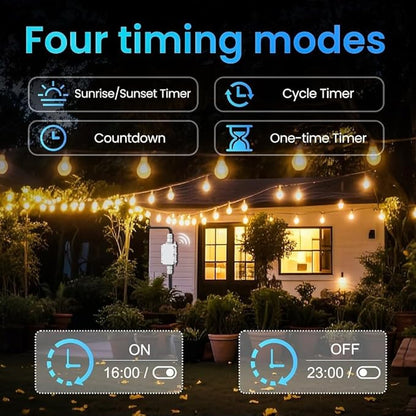 16A Outdoor Waterproof Control Pool Filters Garden Pumps - Voice Activated & Real-Time Monitoring
