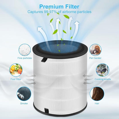 Lv-H133 Replacement Filter Only Compatible with LEVOIT LV-H133 Filter, Efficient Middle Filter and Activated Carbon Filter Set, LV-H133-RF, 2 Pack