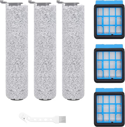 3882 Roller Brush Filter Replacement Part Compatible with Bissell CrossWave OmniForce 3882/3883 /3967F/3970F,3 Brush Rollers,3 Heap Filter,1 Cleaning Brush Accessories Kit