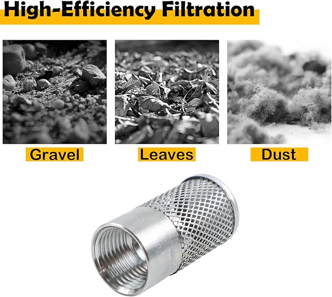 25mm Dia Hose Inlet Suction Strainer Filter, Stainless Steel Water Pump Filter for Garden Irrigation, High Pressure Water Pump, Sprayer & Plumbing Systems