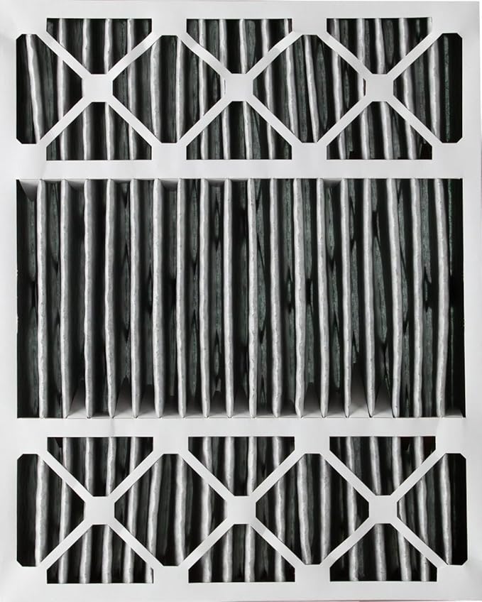 Nordic Pure 20x25x5 (Actual Size: 19 7/8 x 24 7/8 x 4 3/8) Honeywell Replacement Air Filters MERV 8 Pleated + Carbon 2 Pack