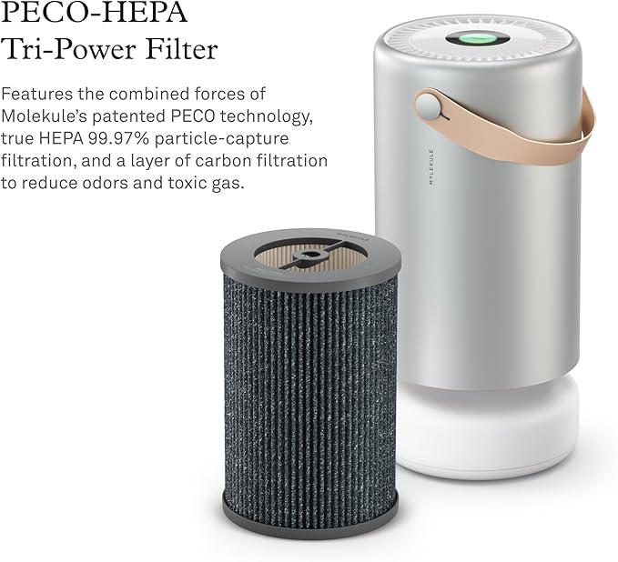 Molekule PECO-HEPA Tri-Power Filter for Air Pro Purifier - Authentic Molekule Air Purifier Filter Replacement - Kills Viruses & Destroys Pollutants with High Airflow - Supports Healthy Indoor Living