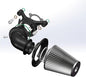 Big Sucker cone Air filter intake for harley air Cleaner Sportster Softail fatboy heritage dyna touring street road king Glide (Nake - BLACK, Type C : Touring 08-16, Softail 16-17)