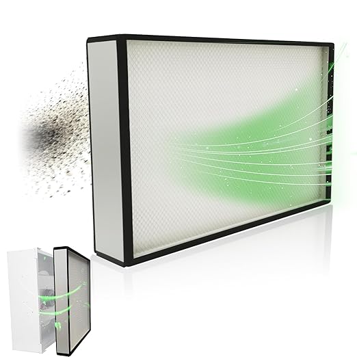 FFU H14 HEPA Filter Replacement, Laminar Flow Hood Filter Replacement Kit 1 Piece, Compatible with Laminar Flow Hood FFU 46.2"x22.6",100/ISO 5, H14 HEPA Flow Hood Filter