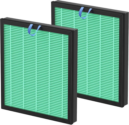 2 Pack Vital 100S Toxin Absorber Replacement Filter for LEVOIT Vital 100S Air Purifier, 3-in-1 Vital 100S Hepa Filter and High-Efficiency Activated Carbon Filter, Replace Part #Vital 100S-RF-TX, Green